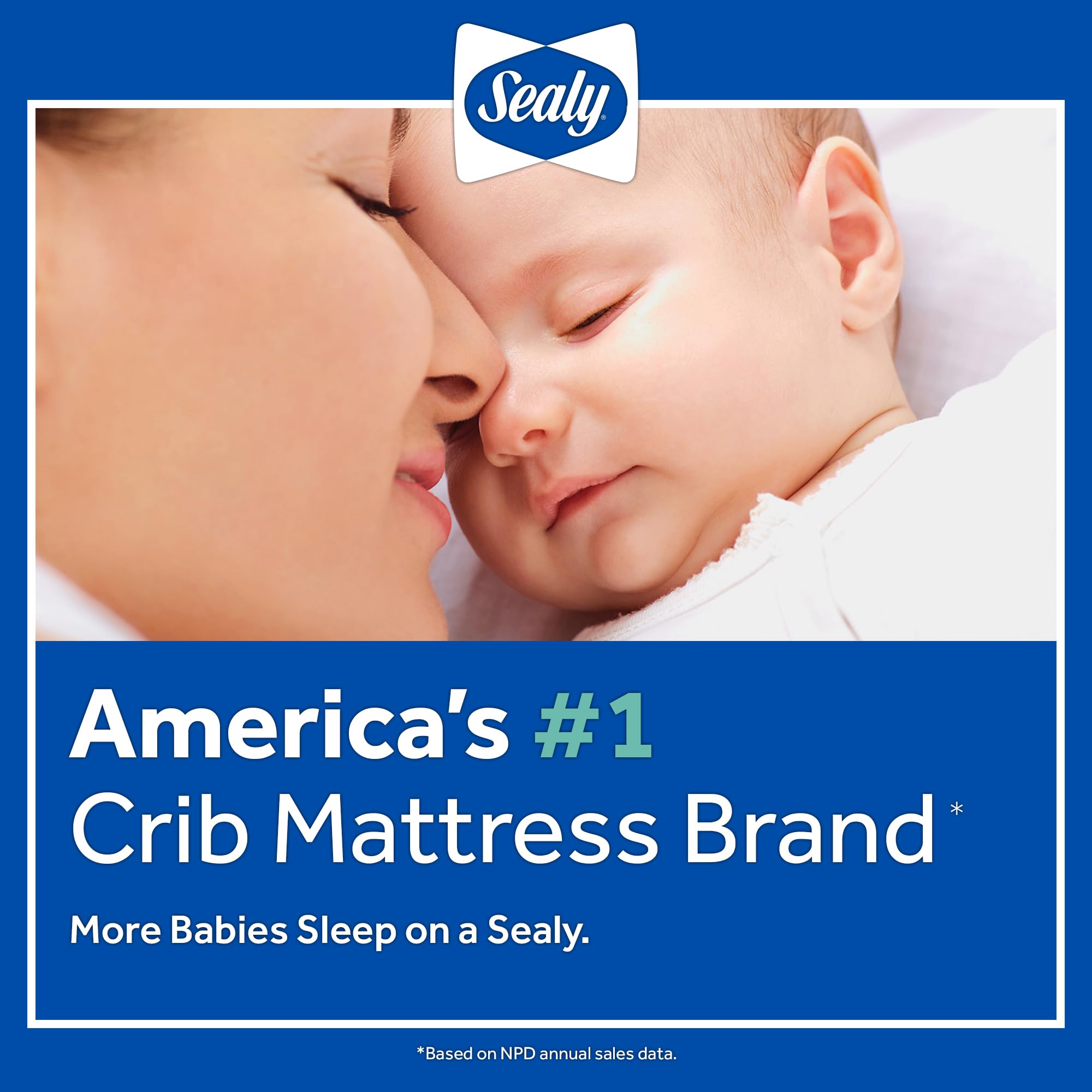 Sealy Baby Naturalis Breathable Hybrid 2 Stage Waterproof Crib Mattress plus Toddler Bed Fit, Natural Cotton, Non Toxic, GREENGUARD Gold Certified, Safety & Quality Tested, Made in USA, 52"X28" - Image 11