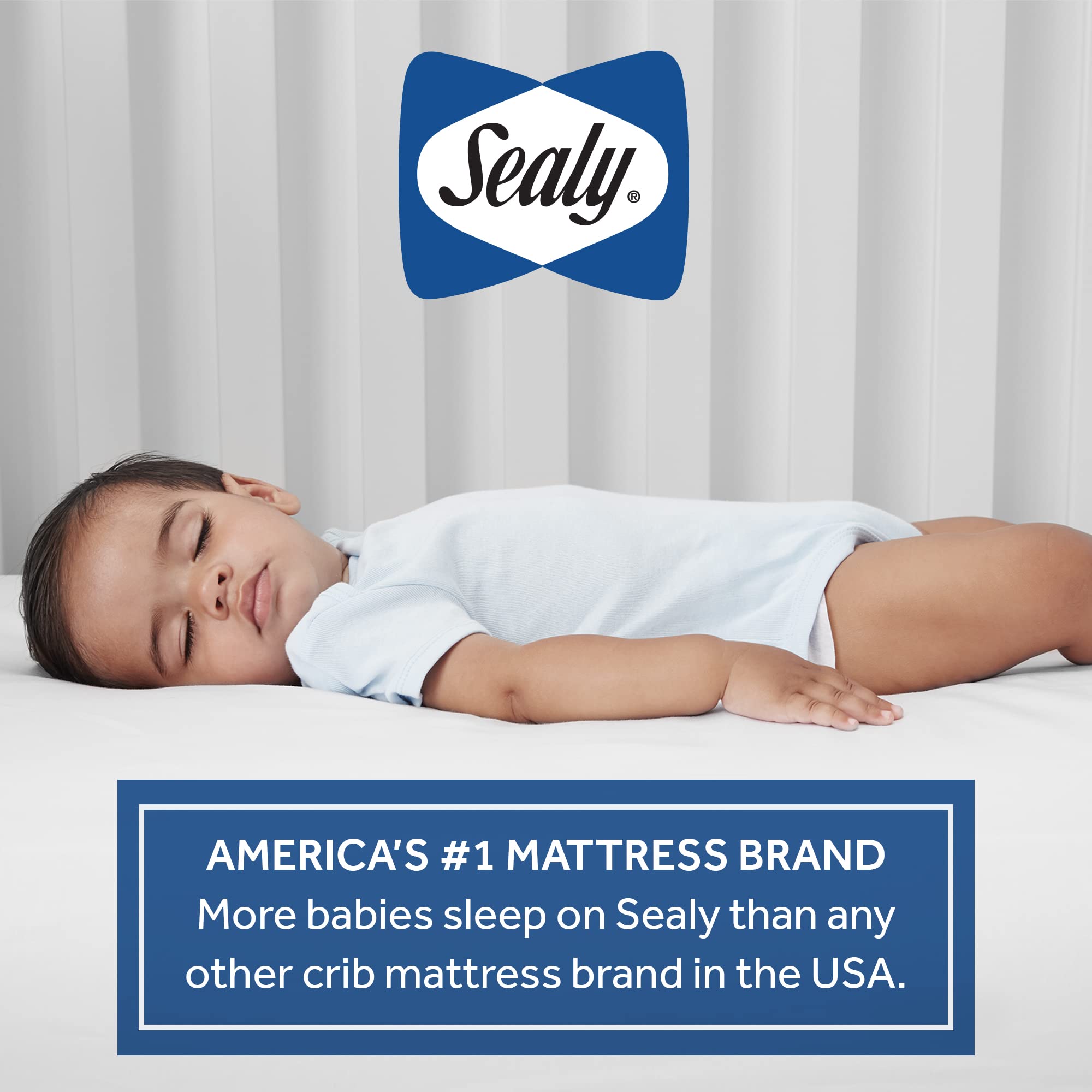 Sealy Baby Soybean Serenity Breathable 2 Stage Waterproof Crib Mattress plus Toddler Bed Fit, Organic Cotton, Soy Enhanced Foam, GREENGUARD Gold Certified, Safety & Quality Tested, Made in USA, 52X28" - Image 12