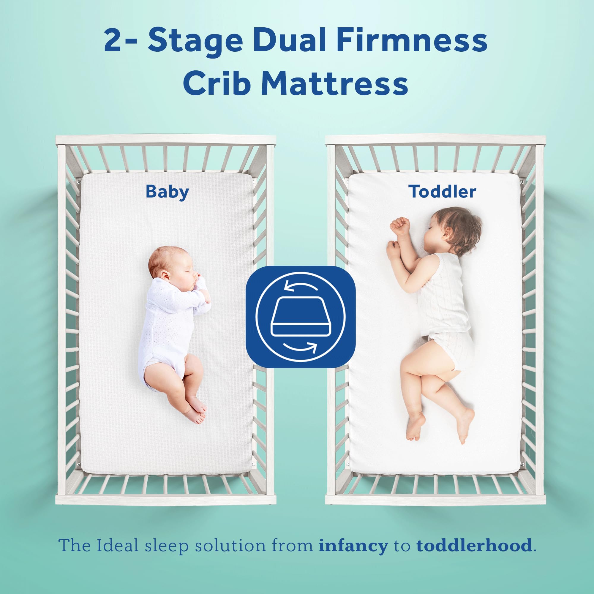 Sealy Baby Cotton Cozy Rest Breathable 2 Stage Waterproof Crib Mattress plus Toddler Bed Fit, 204 Coils & Soft Coton Cover, GREENGUARD Gold Certified, Safety & Quality Tested, Made in USA, 52"X28" - Image 7