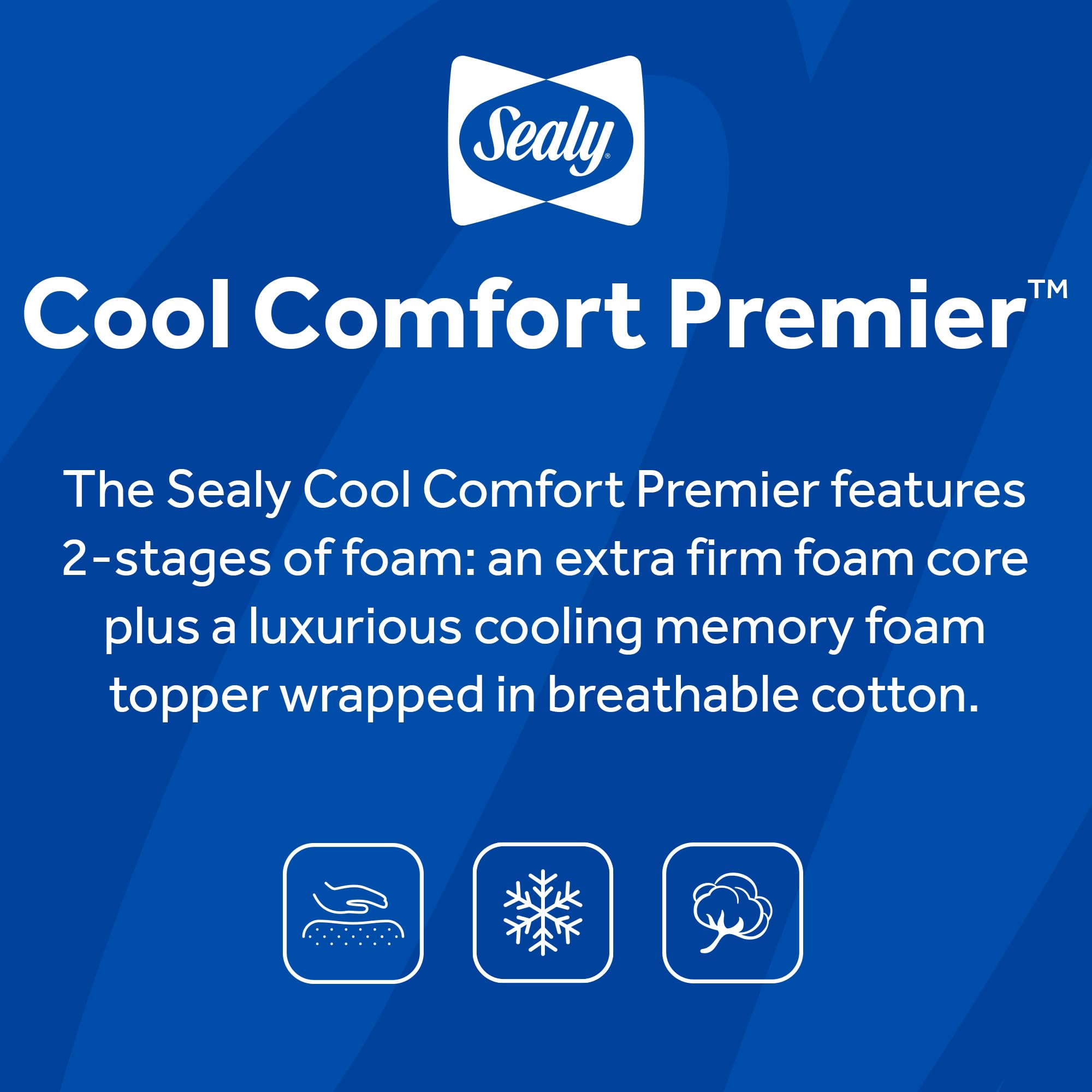 Sealy Baby Cool Comfort Breathable Waterproof 2 Stage Crib Mattress plus Toddler Bed Fit, Cooling Foam, Airy Cotton Cover, GREENGUARD Gold Certified, Safety & Quality Tested, Made in USA, 52"X28" - Image 8