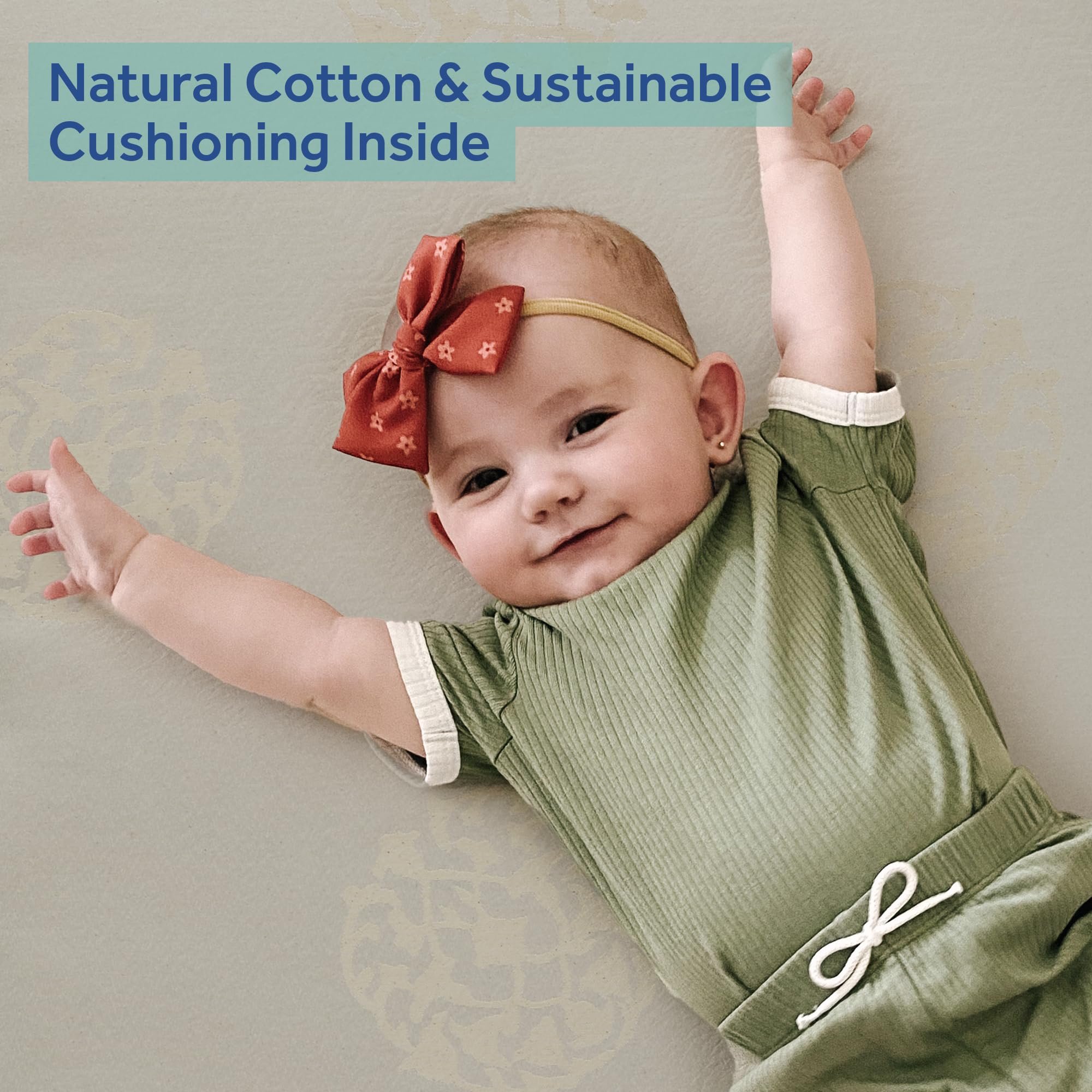 Sealy Baby Cotton Cozy Rest Breathable 2 Stage Waterproof Crib Mattress plus Toddler Bed Fit, 204 Coils & Soft Coton Cover, GREENGUARD Gold Certified, Safety & Quality Tested, Made in USA, 52"X28" - Image 10