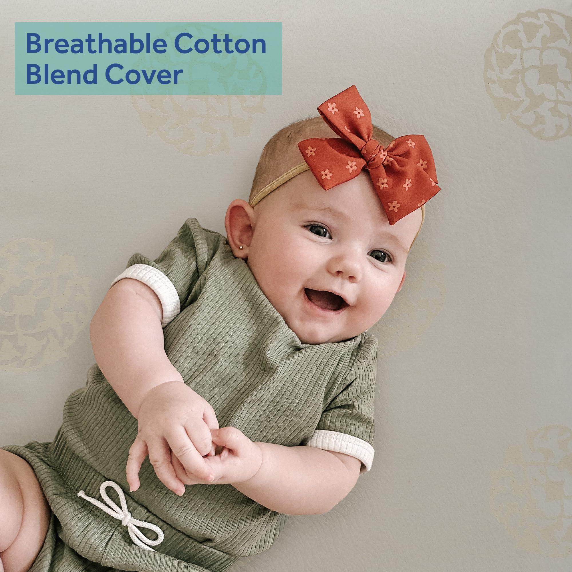 Sealy Baby Cotton Cozy Rest Breathable 2 Stage Waterproof Crib Mattress plus Toddler Bed Fit, 204 Coils & Soft Coton Cover, GREENGUARD Gold Certified, Safety & Quality Tested, Made in USA, 52"X28" - Image 9