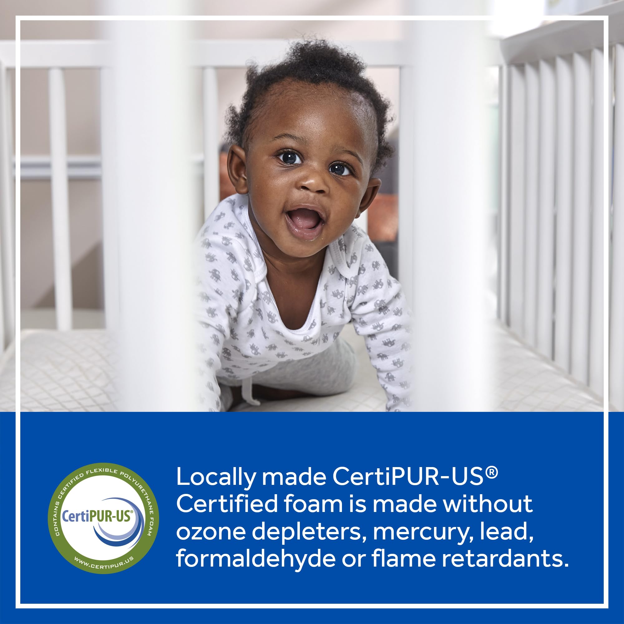 Sealy Soybean Dream Antibacterial 2-Stage Dual Firmness Waterproof Baby Crib Mattress & Toddler Bed Mattress, Extra Firm Plus Memory Foam Crib Mattress, Certified Non-Toxic, Made in USA, 52” x 27.5” - Image 13