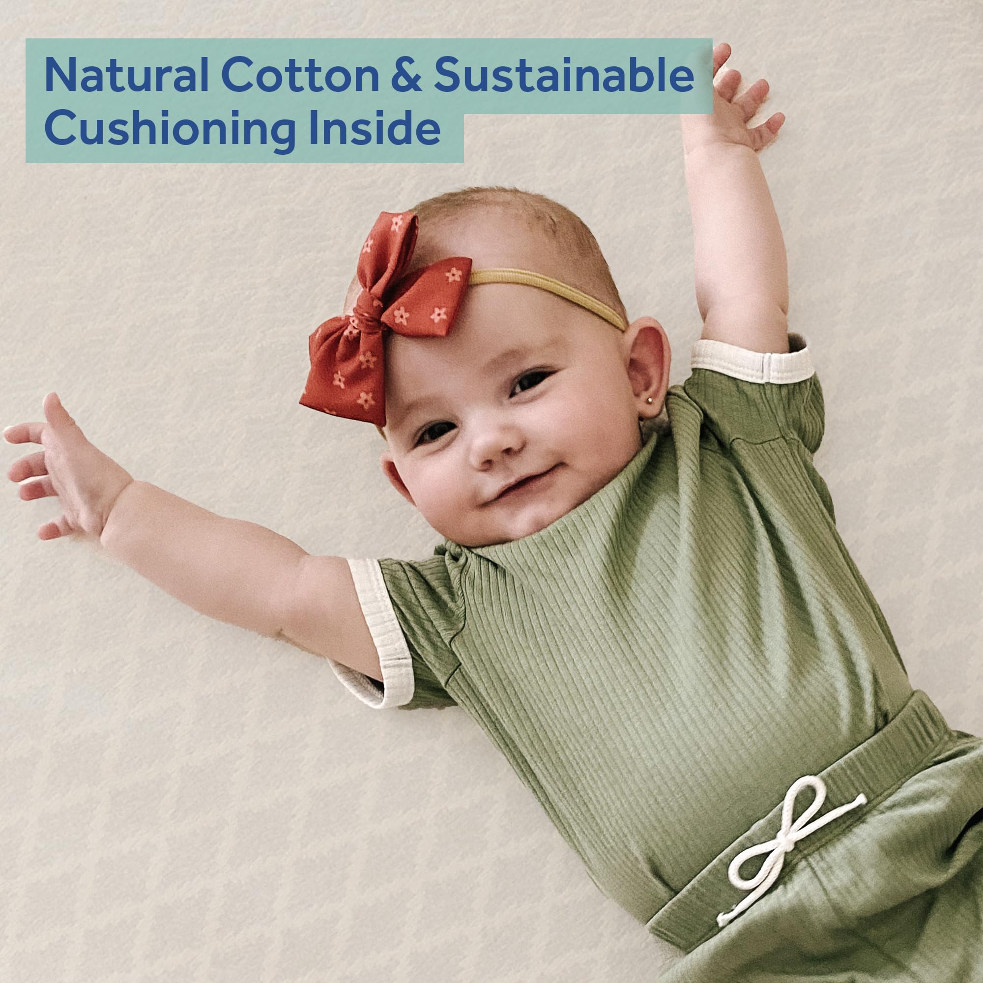 Sealy Baby Posturepedic Grow Breathable 2 Stage Waterproof Crib Mattress plus Toddler Bed Fit, Non Toxic Cotton Cover, GREENGUARD Gold Certified, Safety & Quality Tested, Made in USA, 52"X28" - Image 13