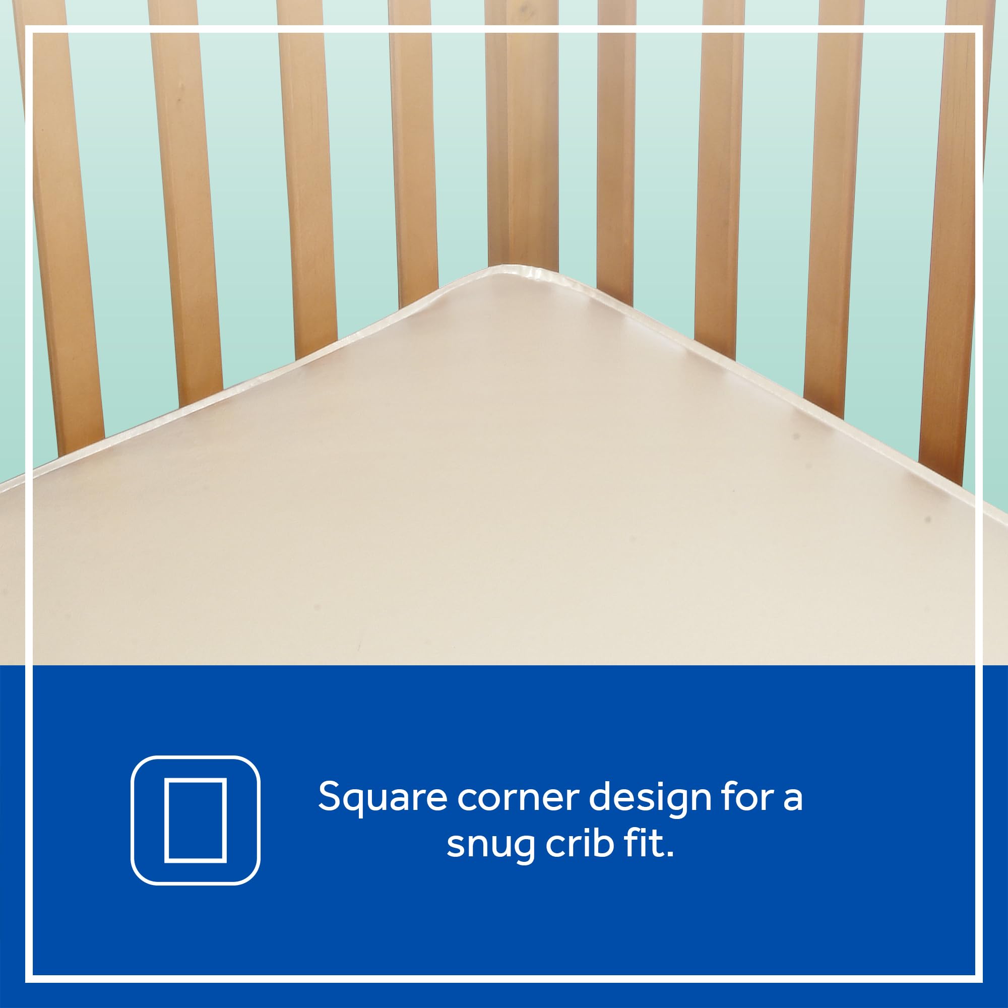 Sealy Soybean Dream Antibacterial 2-Stage Dual Firmness Waterproof Baby Crib Mattress & Toddler Bed Mattress, Extra Firm Plus Memory Foam Crib Mattress, Certified Non-Toxic, Made in USA, 52” x 27.5” - Image 9