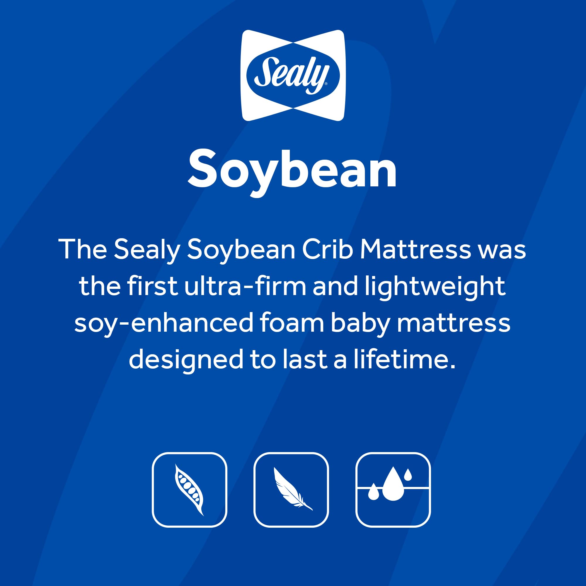 Sealy Baby Soybean 2 Stage Crib Mattress plus Toddler Bed Fit, Premium Hypoallergenic Lightweight Foam, Non Toxic, GREENGUARD Gold Certified, Safety & Quality Tested, Made in USA, 52X28" - Image 12