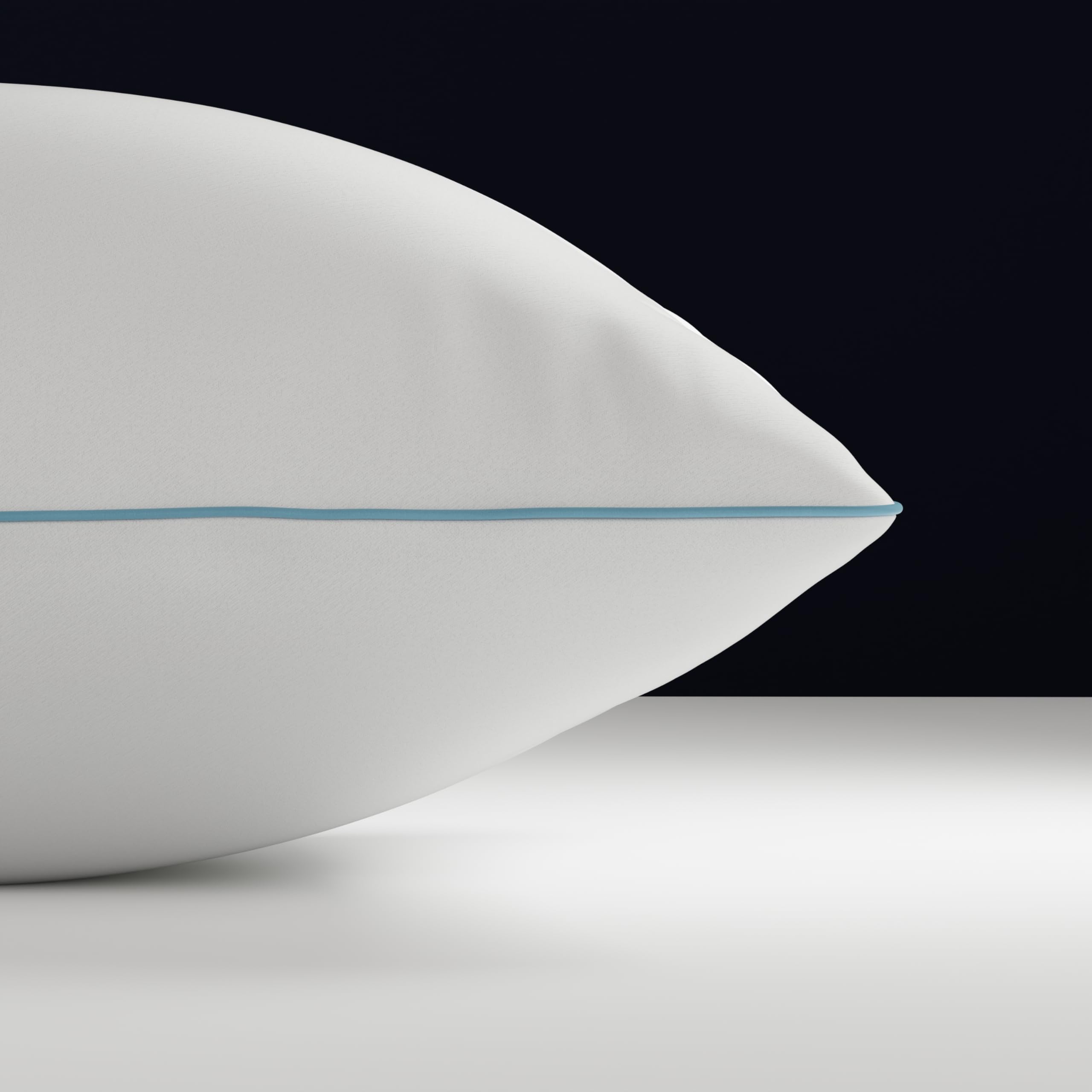 SEALY Perfect Temp Bed Pillows, Plush 100% Cotton Cover, Soft, Breathable, Temperature Balancing, Moisture Wicking, Hypoallergenic EverFluff Fiberfill, Machine Washable, Standard/Queen, White- 2 Pack - Image 3