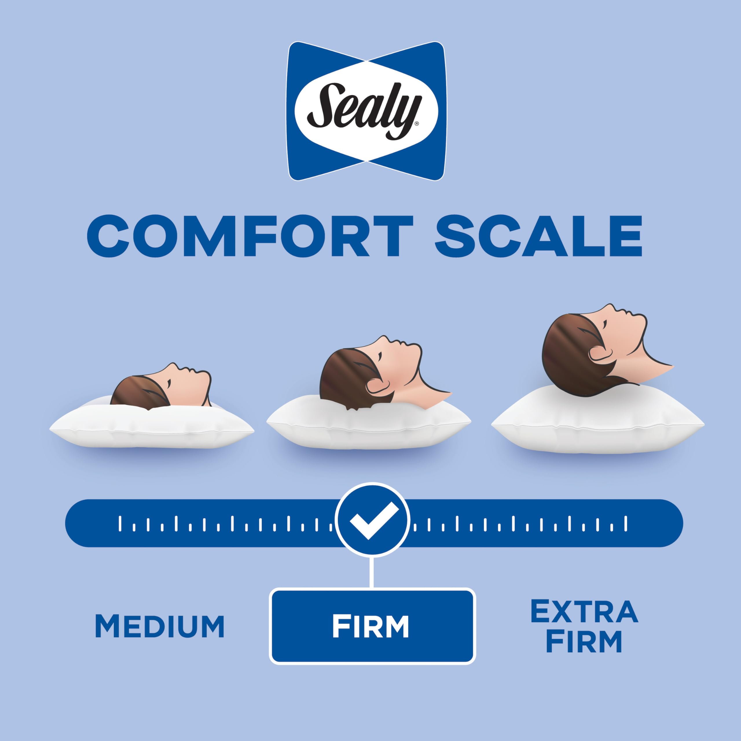 SEALY Perfect Temp Bed Pillows, Plush 100% Cotton Cover, Soft, Breathable, Temperature Balancing, Moisture Wicking, Hypoallergenic EverFluff Fiberfill, Machine Washable, Standard/Queen, White- 2 Pack - Image 7
