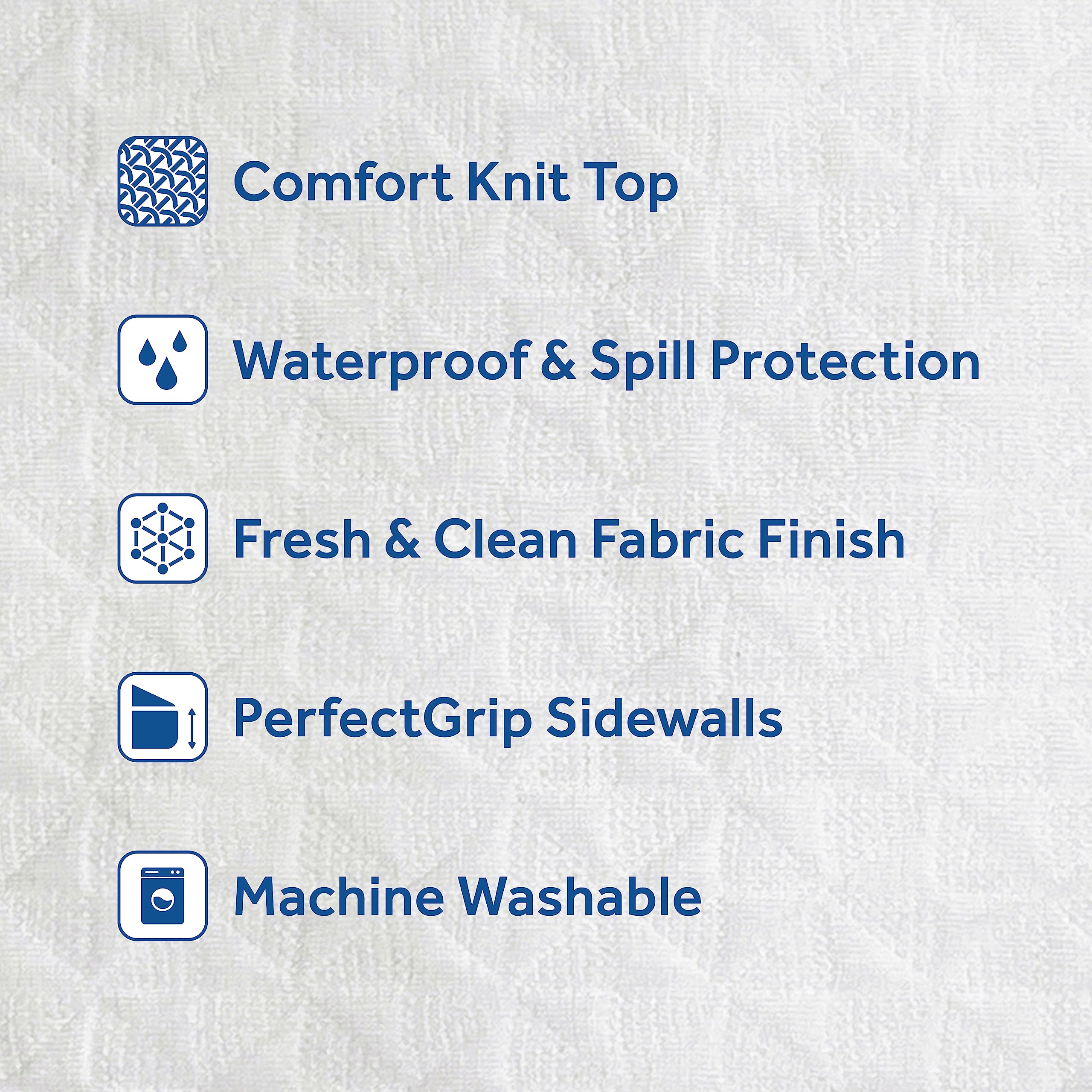 Sealy Clean Protection Waterproof Fitted Mattress Protector Queen Comfort Soft Knit Top Sidewall Mattress Cover (White) - Image 3