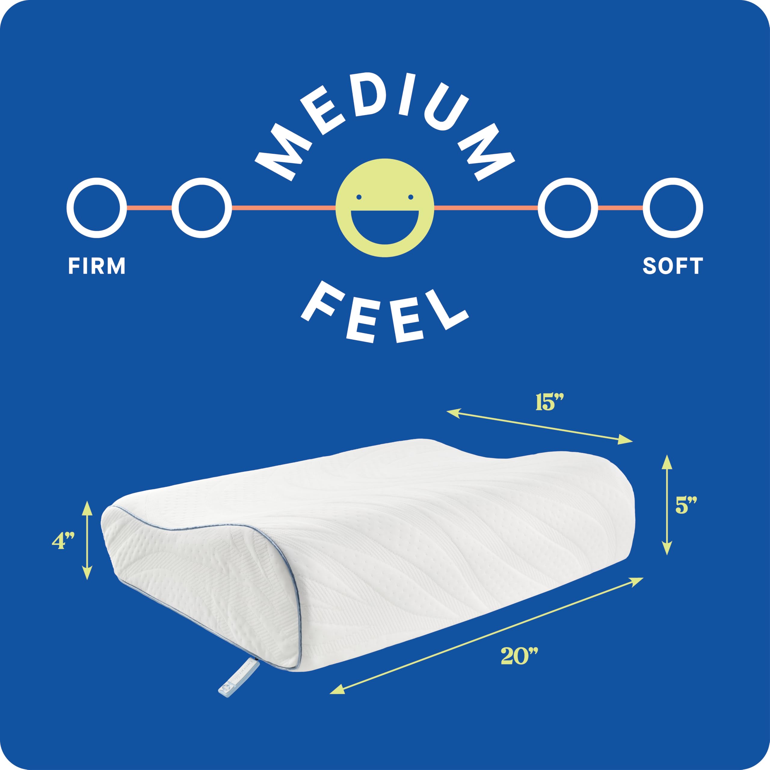 SEALY Dreamlife Standard Size Contour Memory Foam Pillow with Surface Guard Technology, Removable Machine-Washable Cover, 1 Year Limited Warranty - Image 3