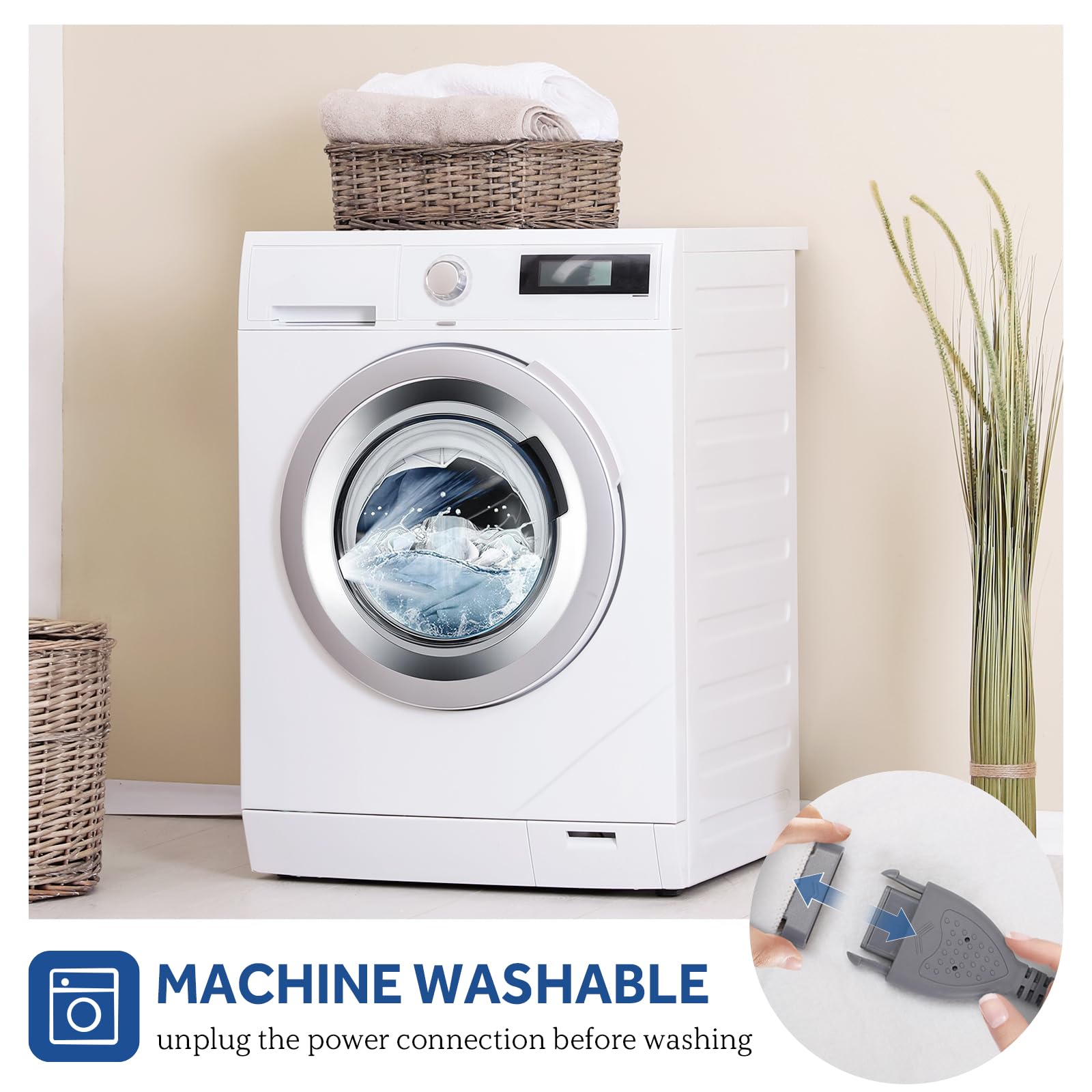 Sealy Heated Mattress Pad Queen Size, Luxury Quilted Electric Bed Warmer with Dual Controller 10 Heat Settings & Auto Off 1-12 Hours | Fit Up to 17" Deep Pocket | ETL Certified | Machine Washable - Image 8