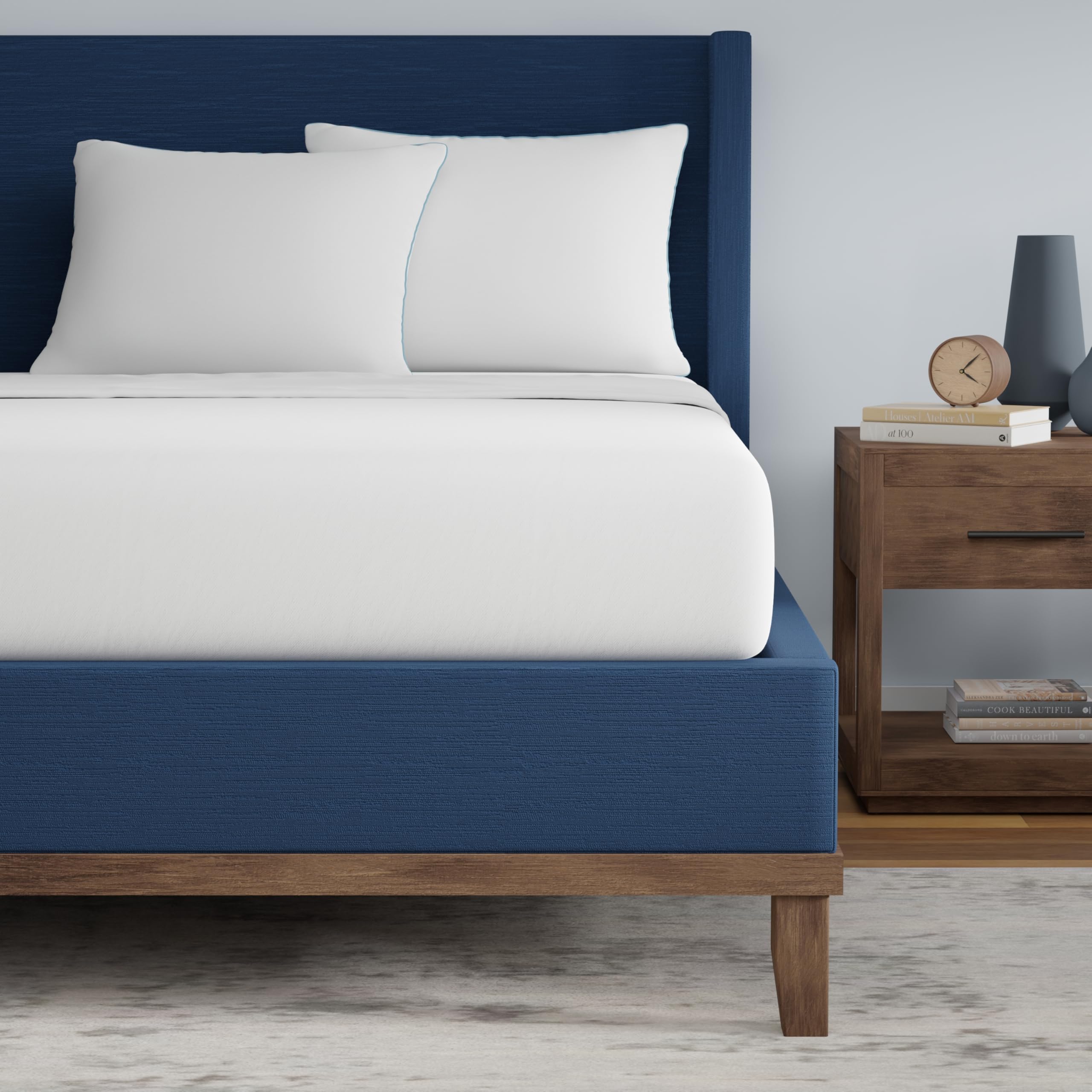 SEALY Perfect Temp Bed Pillows, Plush 100% Cotton Cover, Soft, Breathable, Temperature Balancing, Moisture Wicking, Hypoallergenic EverFluff Fiberfill, Machine Washable, Standard/Queen, White- 2 Pack - Image 6