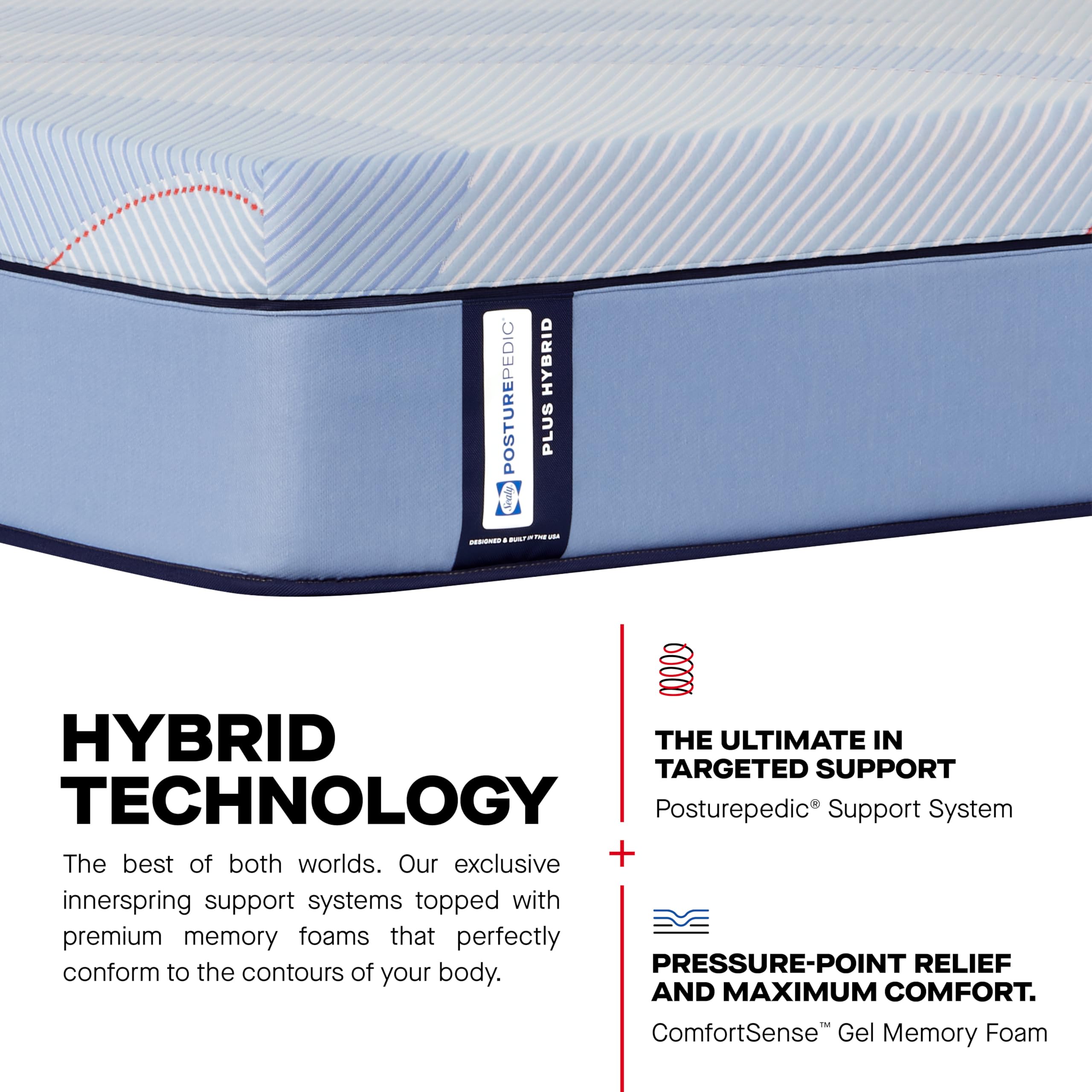 Sealy Posturepedic® Plus Glenshaw 13" Medium Tight Top Hybrid Mattress - Queen - Image 11