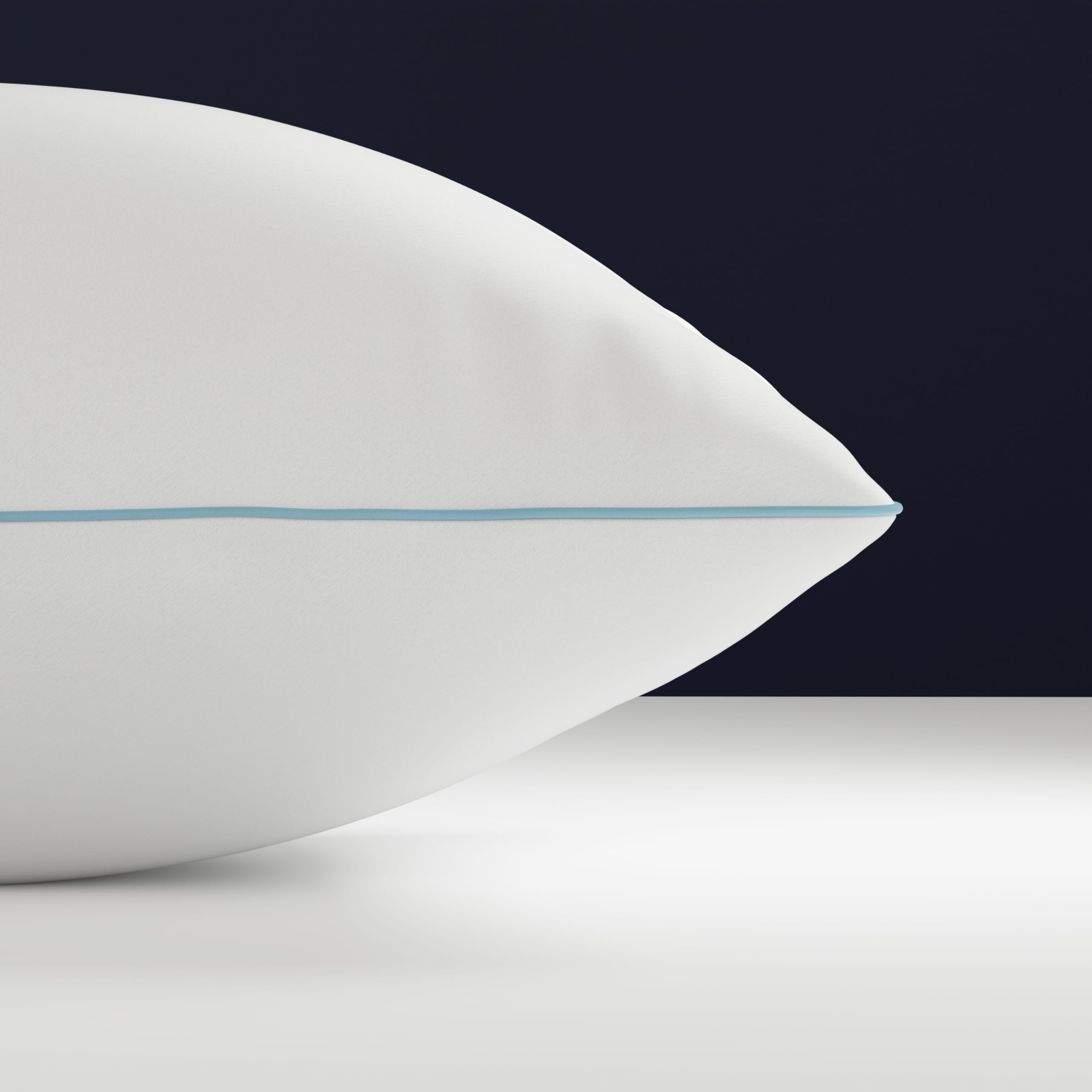 SEALY Slumber Bed Pillow Soft, Breathable, 100% Cotton Cover, Temperature Balancing, Moisture Wicking, Hypoallergenic EverFluff Fiberfill, Machine Washable, Standard/Queen Size Pillow, White- 2 Pack - Image 3