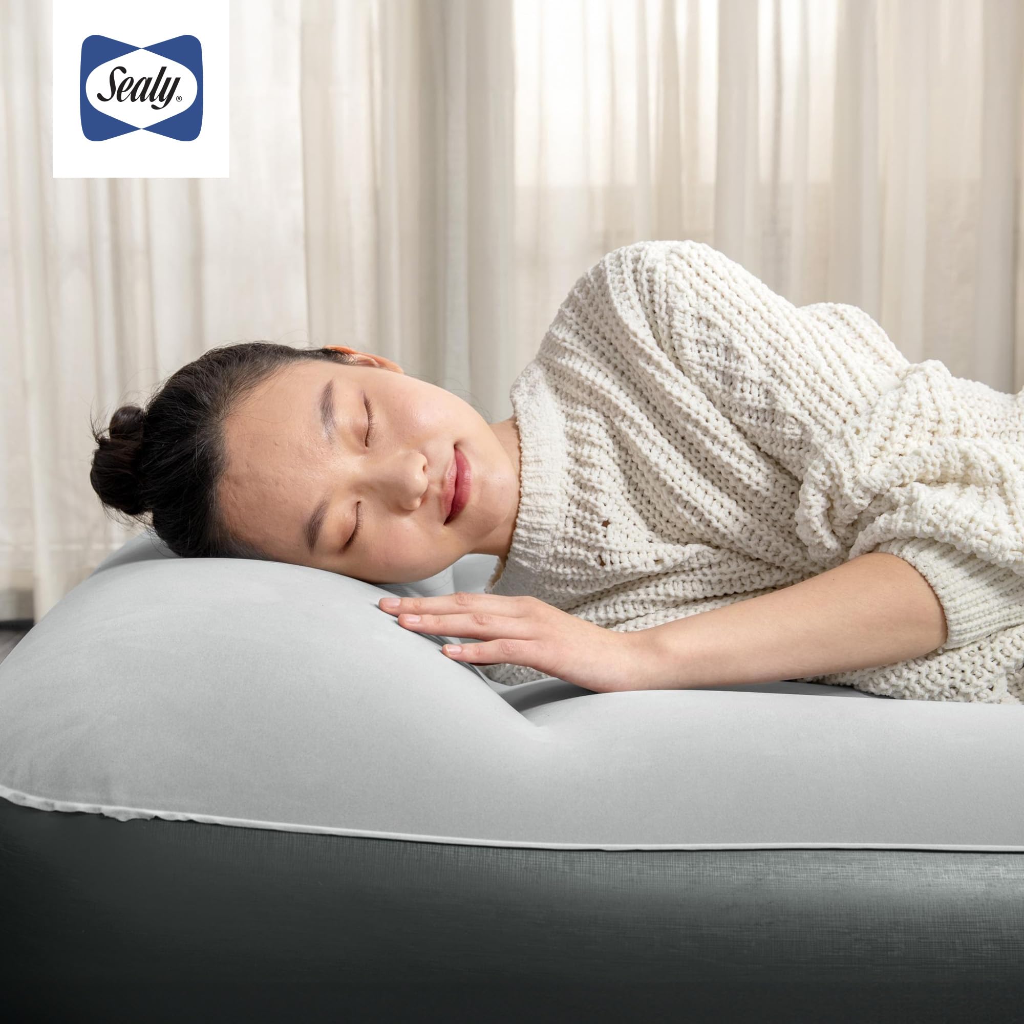 Sealy Tritech 16” Inflatable Air Mattress Bed with Built-in Pump, Storage Bag, and Repair Patch for Indoor and Outdoor Use, Twin - Image 8