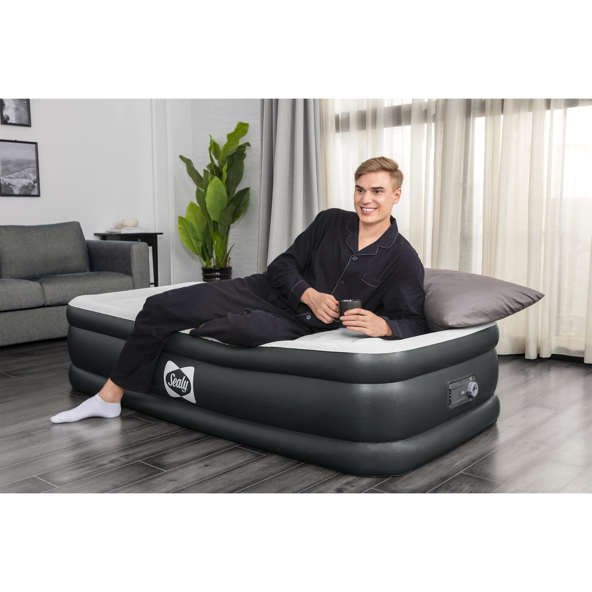 Sealy Tritech Twin Sized 18" Air Mattress Bed 2 Person w/Built-in AC Pump & Bag - Image 4