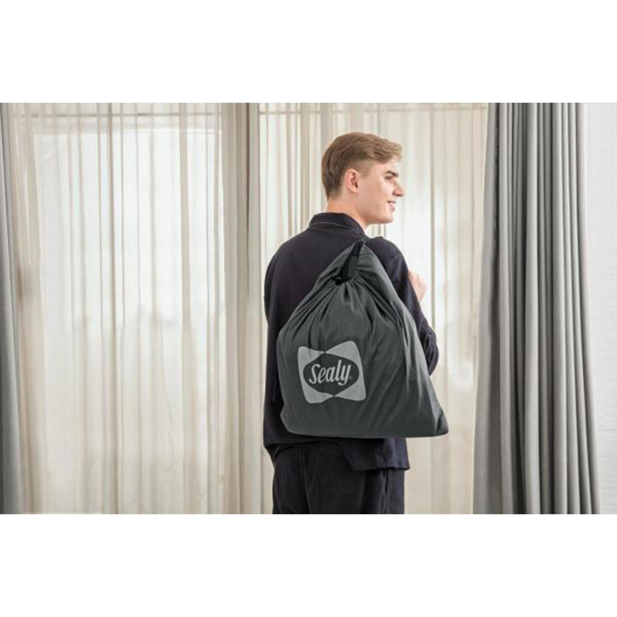 Sealy Tritech Twin Sized 18" Air Mattress Bed 2 Person w/Built-in AC Pump & Bag - Image 9