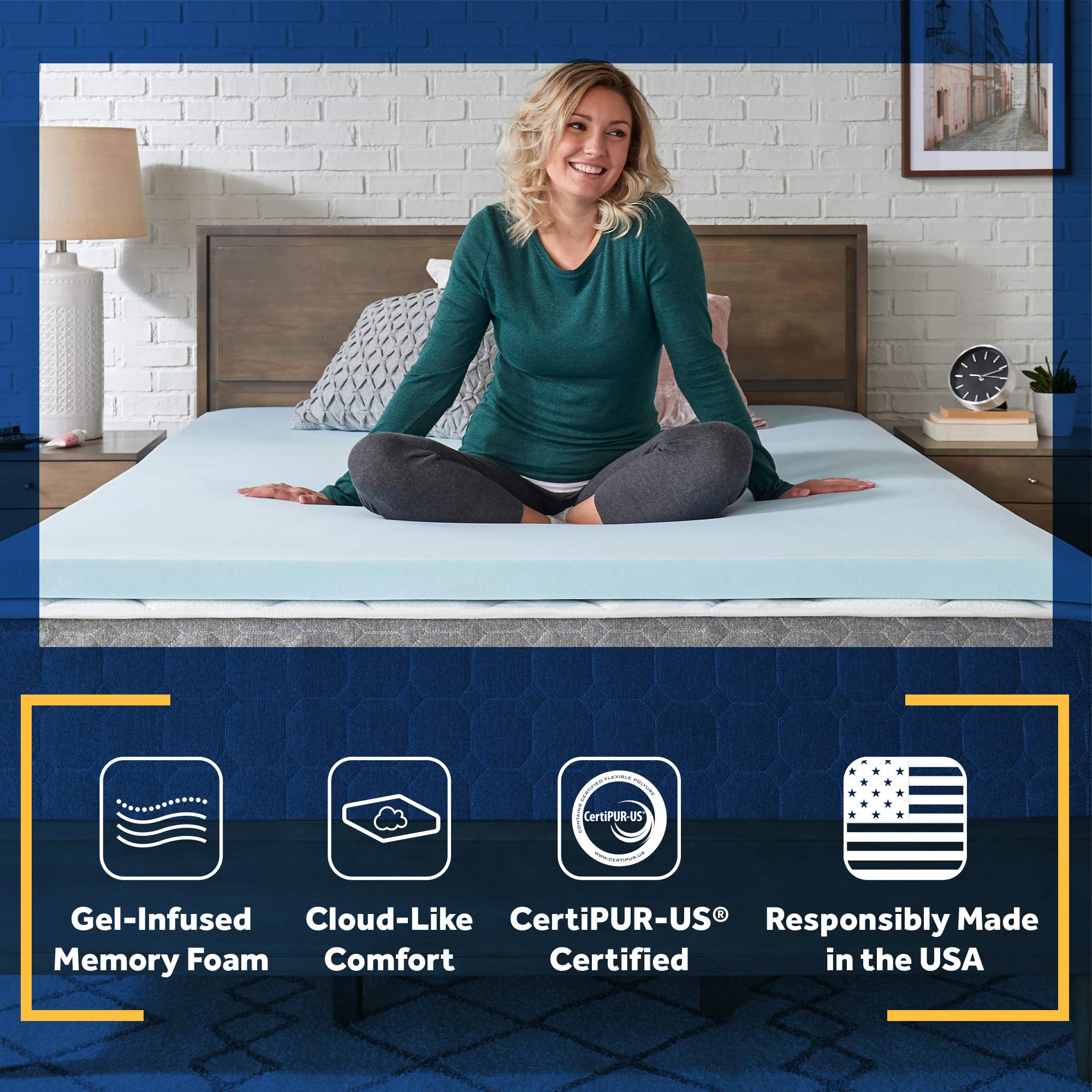 Sealy TrueForm 2" Memory Foam Mattress Topper, Queen - Image 4